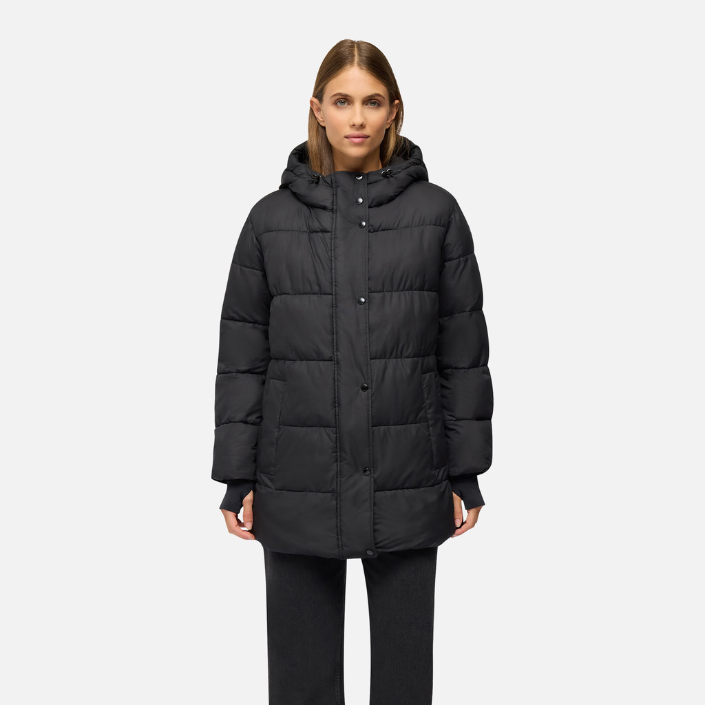 Quilted parka SPHERICA WOMAN Black - image number 1 | GEOX