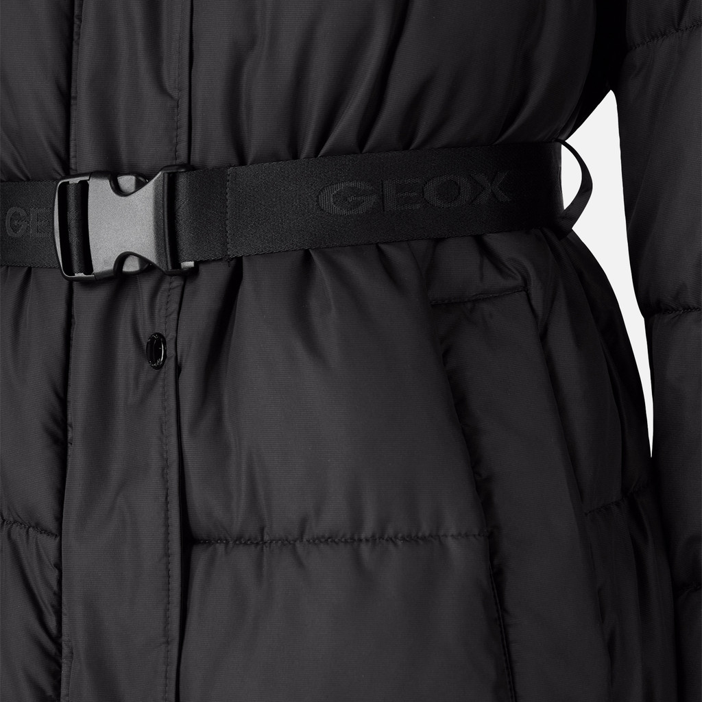 Quilted parka SPHERICA WOMAN Black - image number 7 | GEOX