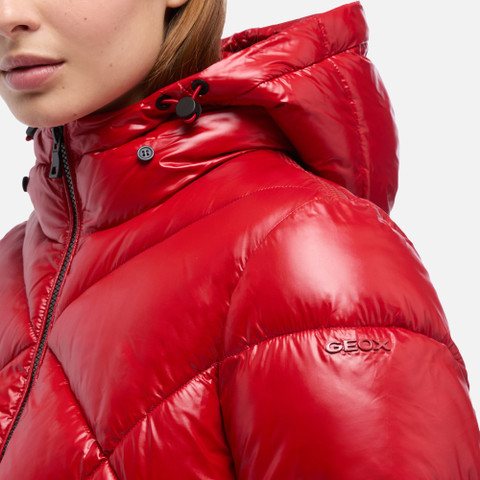Bomberjacken BACKSIE DAME Kräftiges Rot - image number 3 | GEOX
