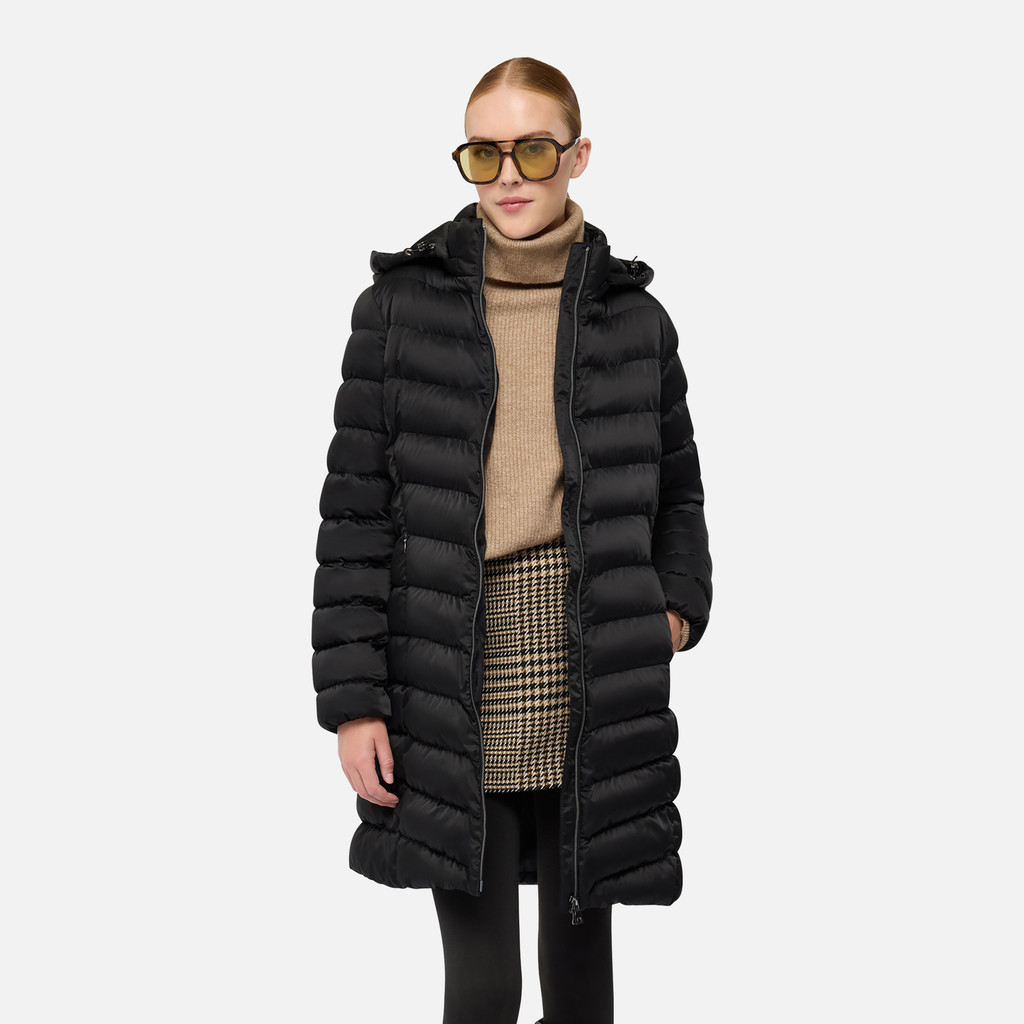 Quilted jacket ZOSMA WOMAN Black - image number 3 | GEOX