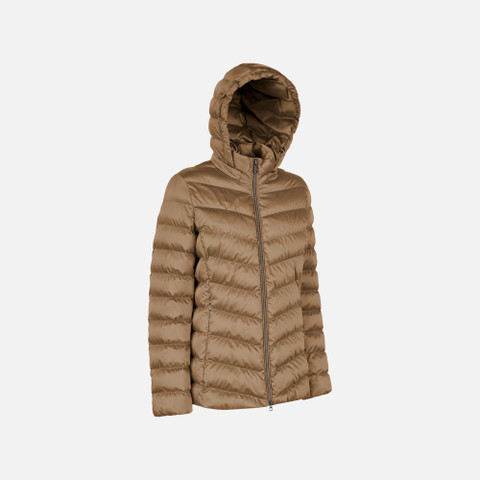 Quilted jacket ZOSMA WOMAN Hazelnut Brown - image number 1 | GEOX