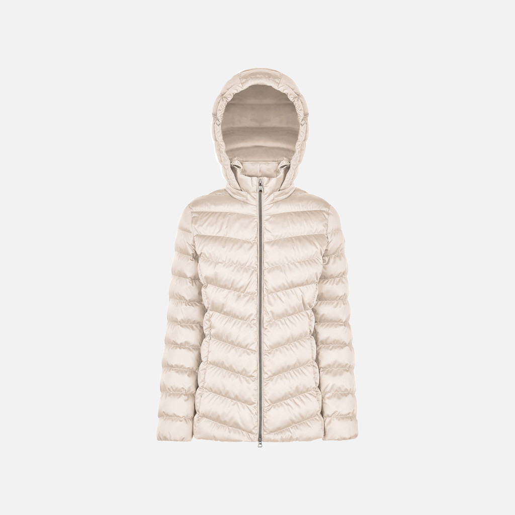 Quilted jacket ZOSMA WOMAN Mid Moonbeam - image number 0 | GEOX