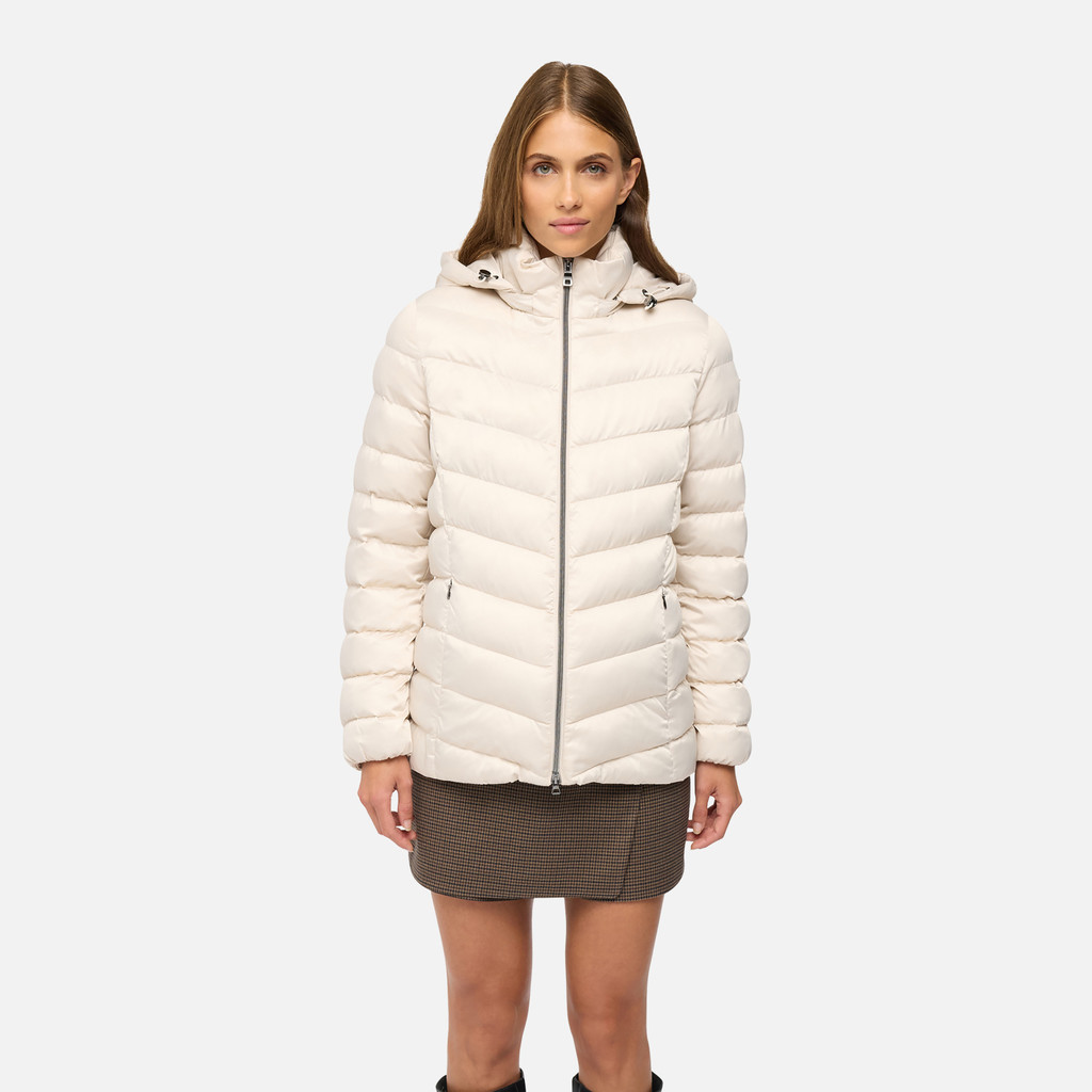 Quilted jacket ZOSMA WOMAN Mid Moonbeam - image number 1 | GEOX
