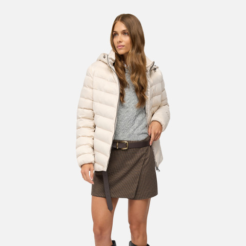Quilted jacket ZOSMA WOMAN Mid Moonbeam - image number 3 | GEOX