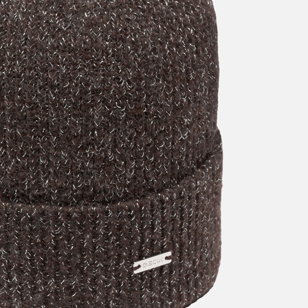 Bonnet en laine CELESTYE FEMME Brun fonc&eacute; - image number 2 | GEOX