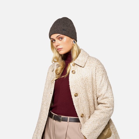 Bonnet en laine CELESTYE FEMME Brun fonc&eacute; - image number 3 | GEOX
