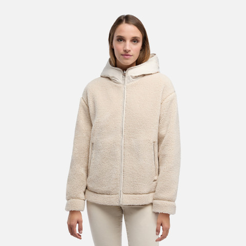 Hoodie SWEATER WOMAN Mid Moonbeam/Mid moonbeam - image number 1 | GEOX