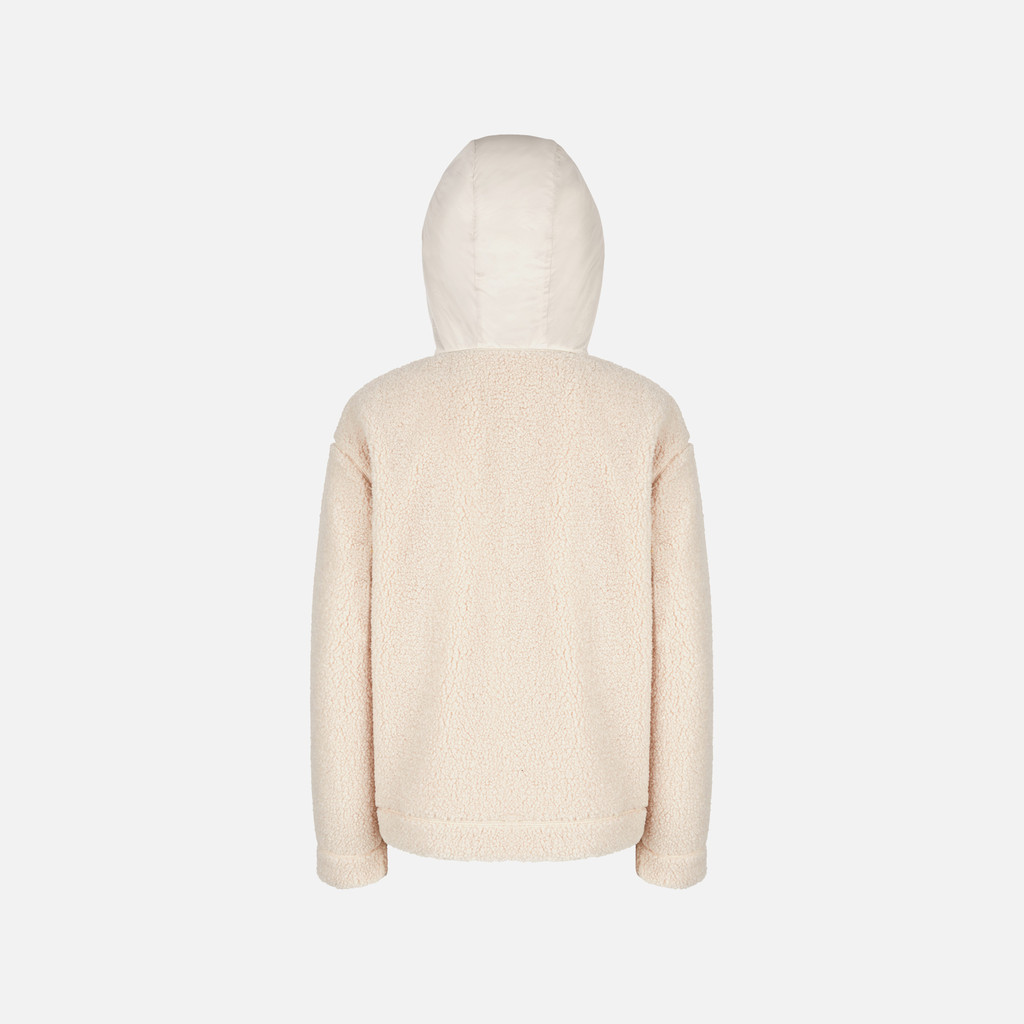 Hoodie SWEATER WOMAN Mid Moonbeam/Mid moonbeam - image number 7 | GEOX