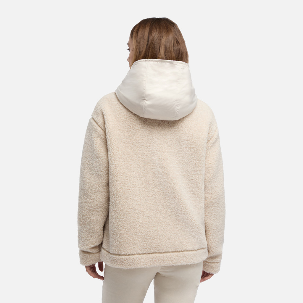 Hoodie SWEATER WOMAN Mid Moonbeam/Mid moonbeam - image number 2 | GEOX