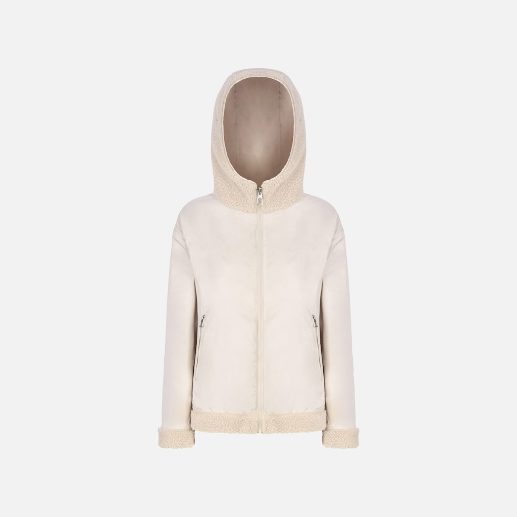 Hoodie SWEATER WOMAN Mid Moonbeam/Mid moonbeam - image number 4 | GEOX