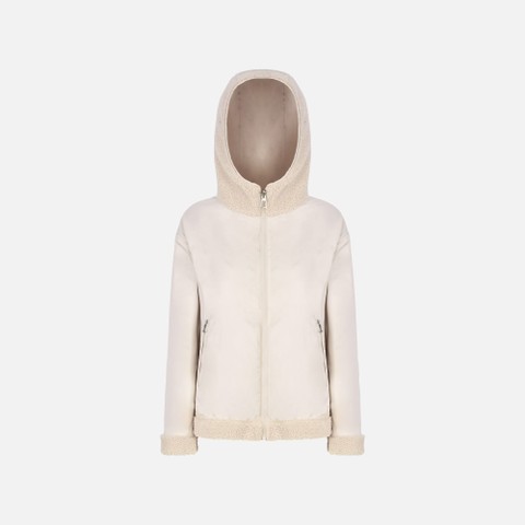 Hoodie SWEATER WOMAN Mid Moonbeam/Mid moonbeam - image number 4 | GEOX
