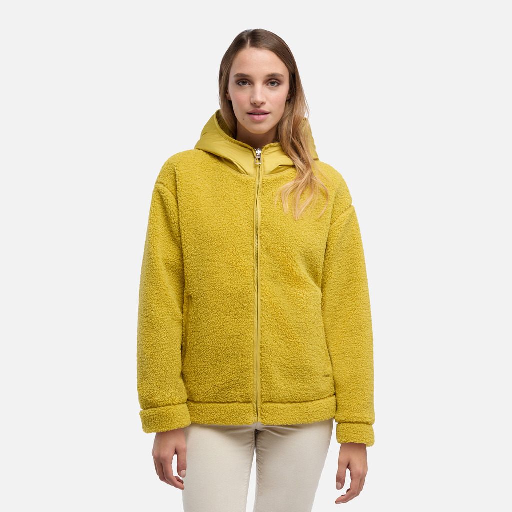 Hoodie SWEATER WOMAN Oil Yellow - image number 1 | GEOX