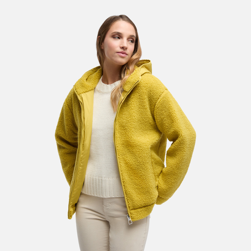 Hoodie SWEATER WOMAN Oil Yellow - image number 3 | GEOX