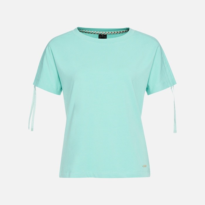 T-shirt T-SHIRT WOMAN Eggshell blue | GEOX