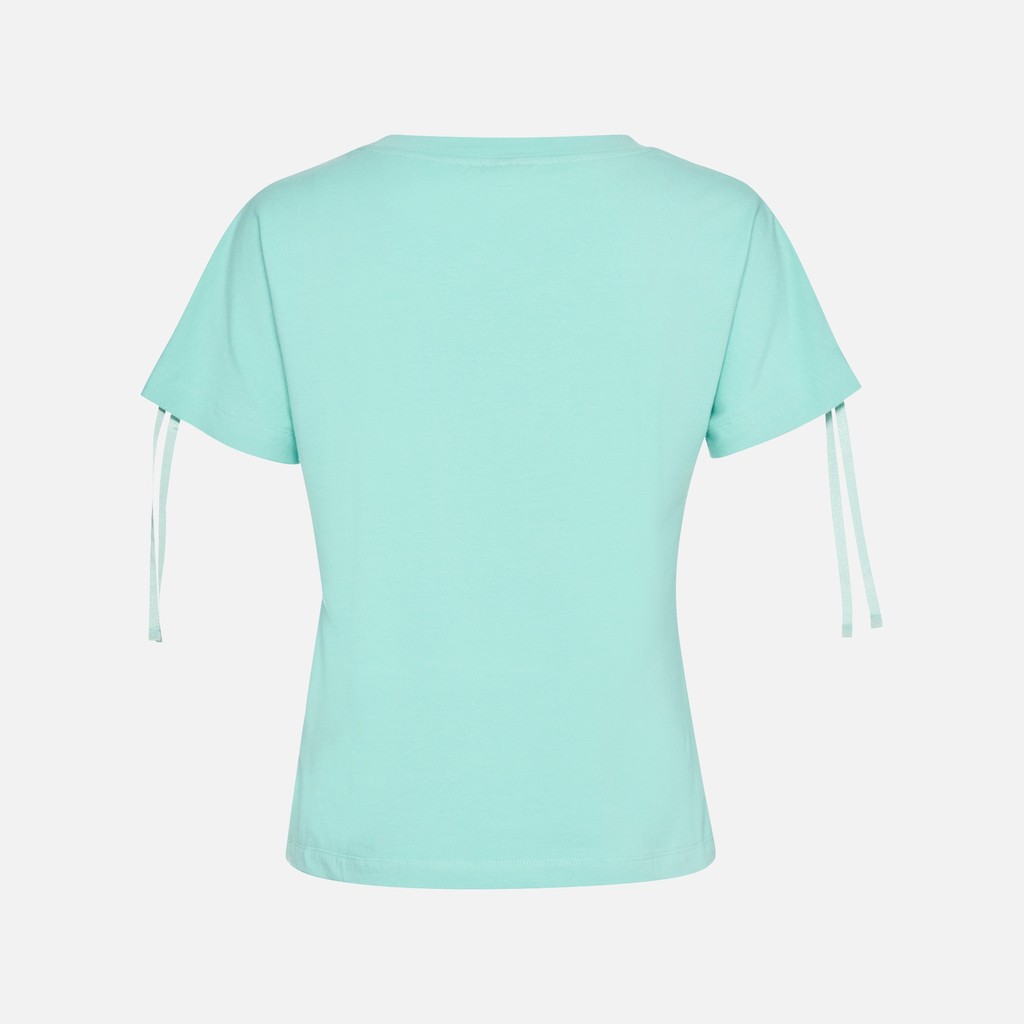 T-shirt T-SHIRT WOMAN Eggshell blue - image number 6 | GEOX
