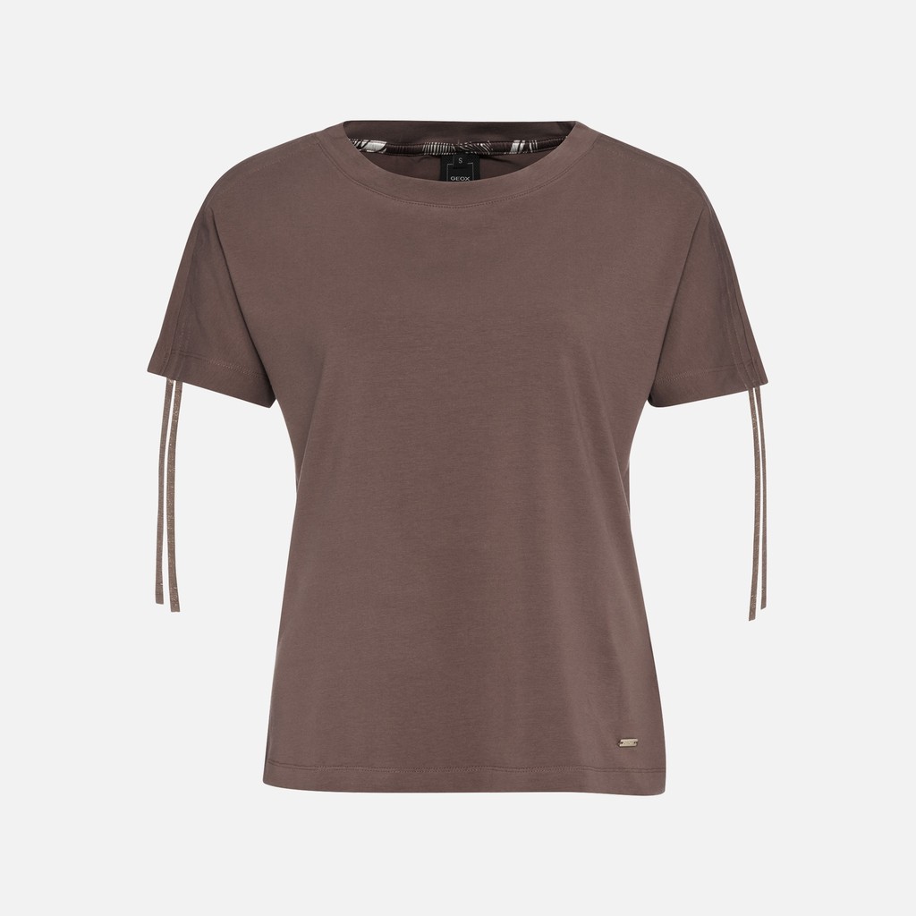 Vêtements T-shirt Femme Marron Brûlé