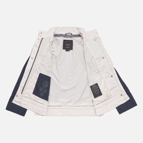 Veste l&eacute;g&egrave;re MARYEMY FEMME Bleu fonc&eacute;/Gris clair - image number 10 | GEOX