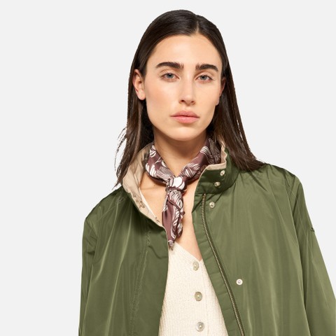 Veste l&eacute;g&egrave;re MARYEMY FEMME Vert olive/Beige - image number 3 | GEOX