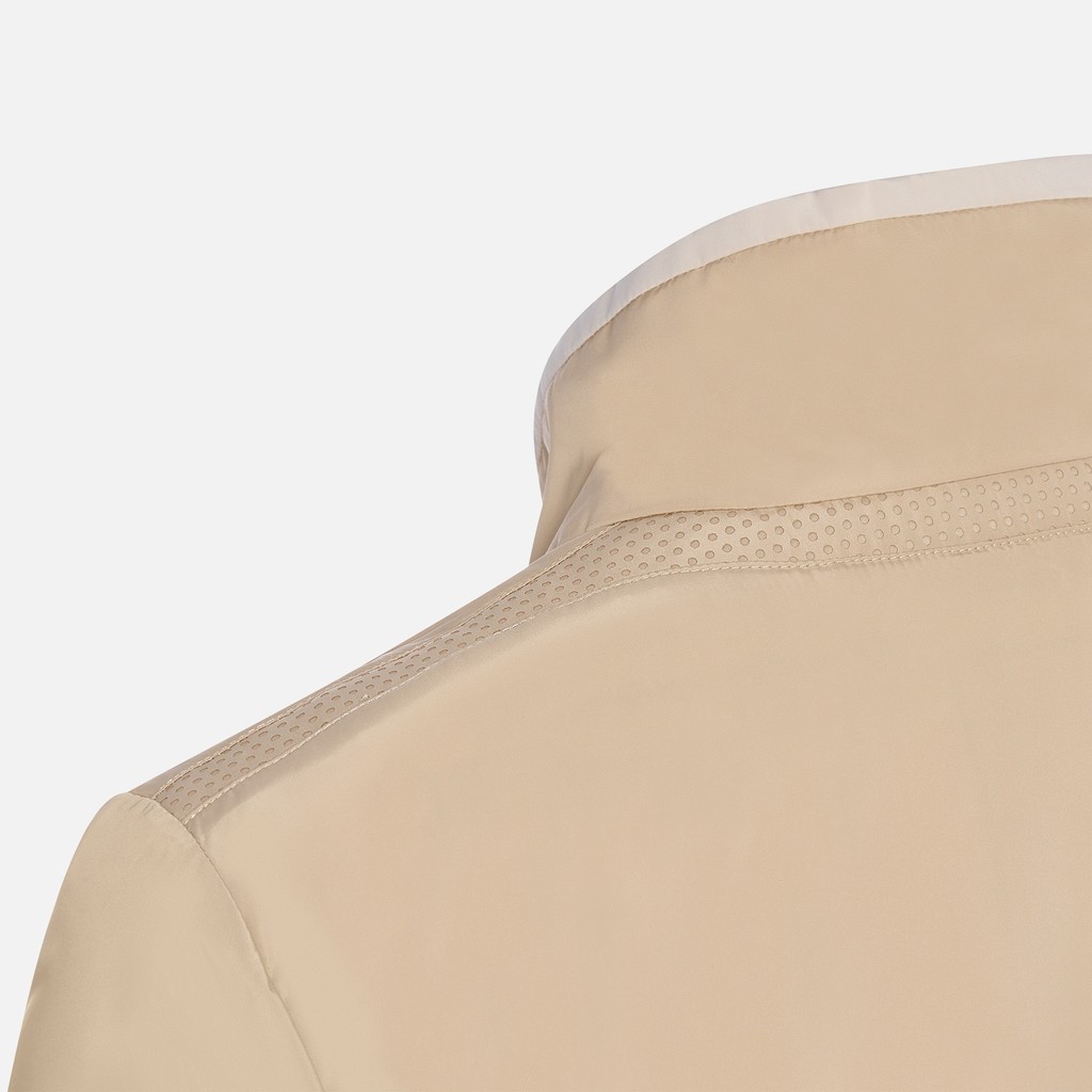 Mid-season jacket MARYEMY WOMAN Oxford tan/Moonbeam - image number 7 | GEOX