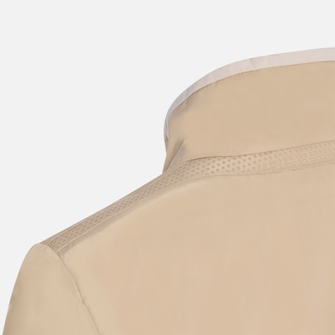Mid-season jacket MARYEMY WOMAN Oxford tan/Moonbeam - image number 7 | GEOX
