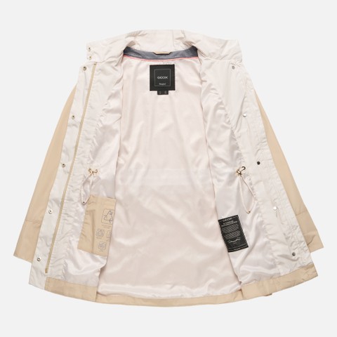 Mid-season jacket MARYEMY WOMAN Oxford tan/Moonbeam - image number 9 | GEOX