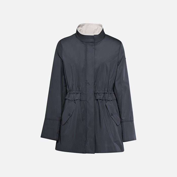 Mid-season jacket MARYEMY WOMAN Sky Captain/Moonbeam | GEOX