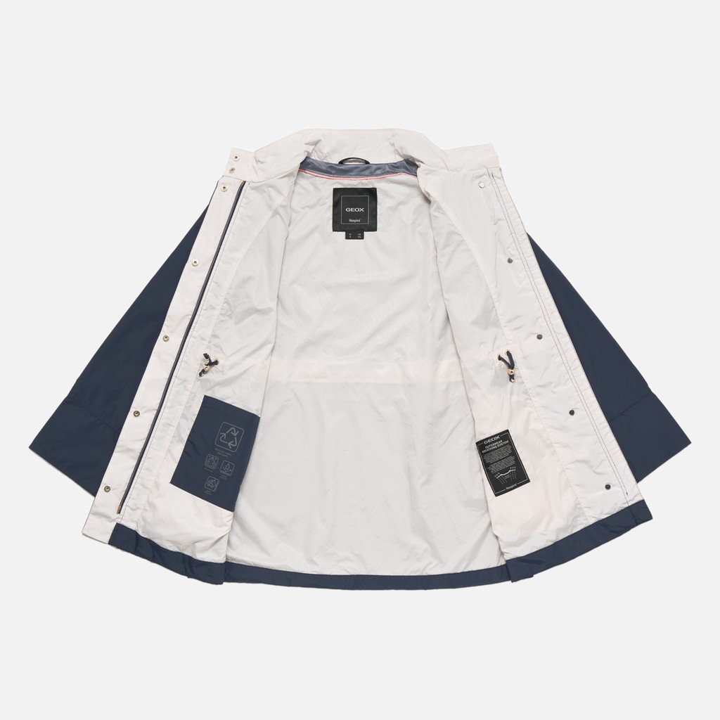 Mid-season jacket MARYEMY WOMAN Sky Captain/Moonbeam - image number 9 | GEOX