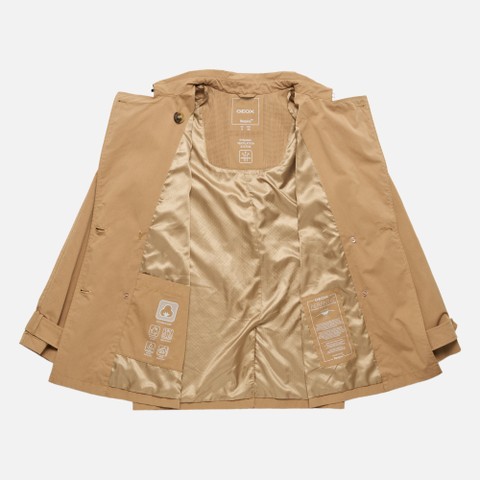 Trench court LAMPEDUSA FEMME Brun clair - image number 9 | GEOX