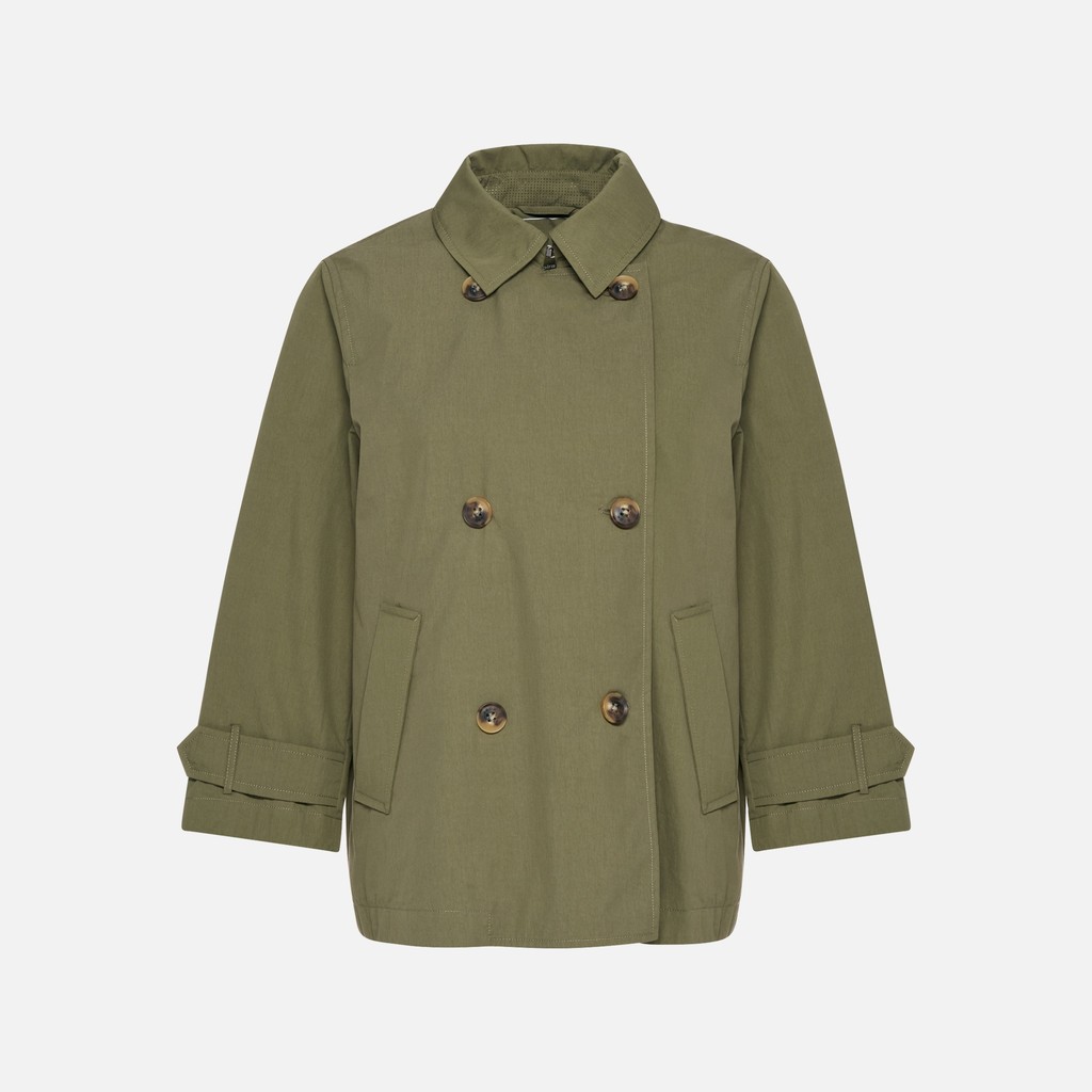 Short trench coat LAMPEDUSA WOMAN Mayfly - image number 3 | GEOX
