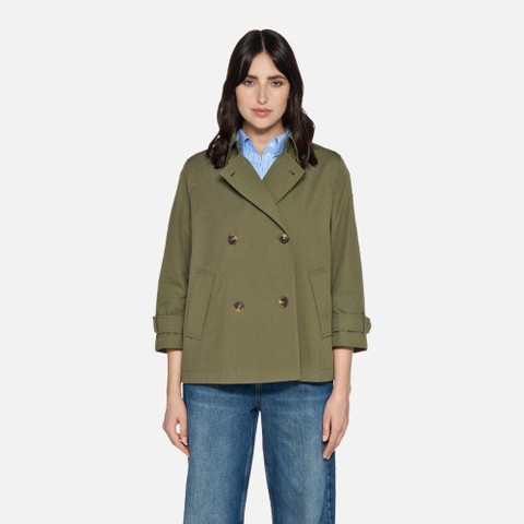 Short trench coat LAMPEDUSA WOMAN Mayfly - image number 1 | GEOX
