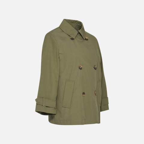 Short trench coat LAMPEDUSA WOMAN Mayfly - image number 4 | GEOX