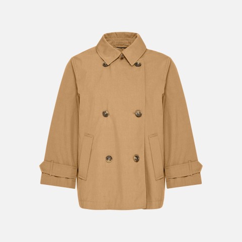 Short trench coat LAMPEDUSA WOMAN Tannin | GEOX