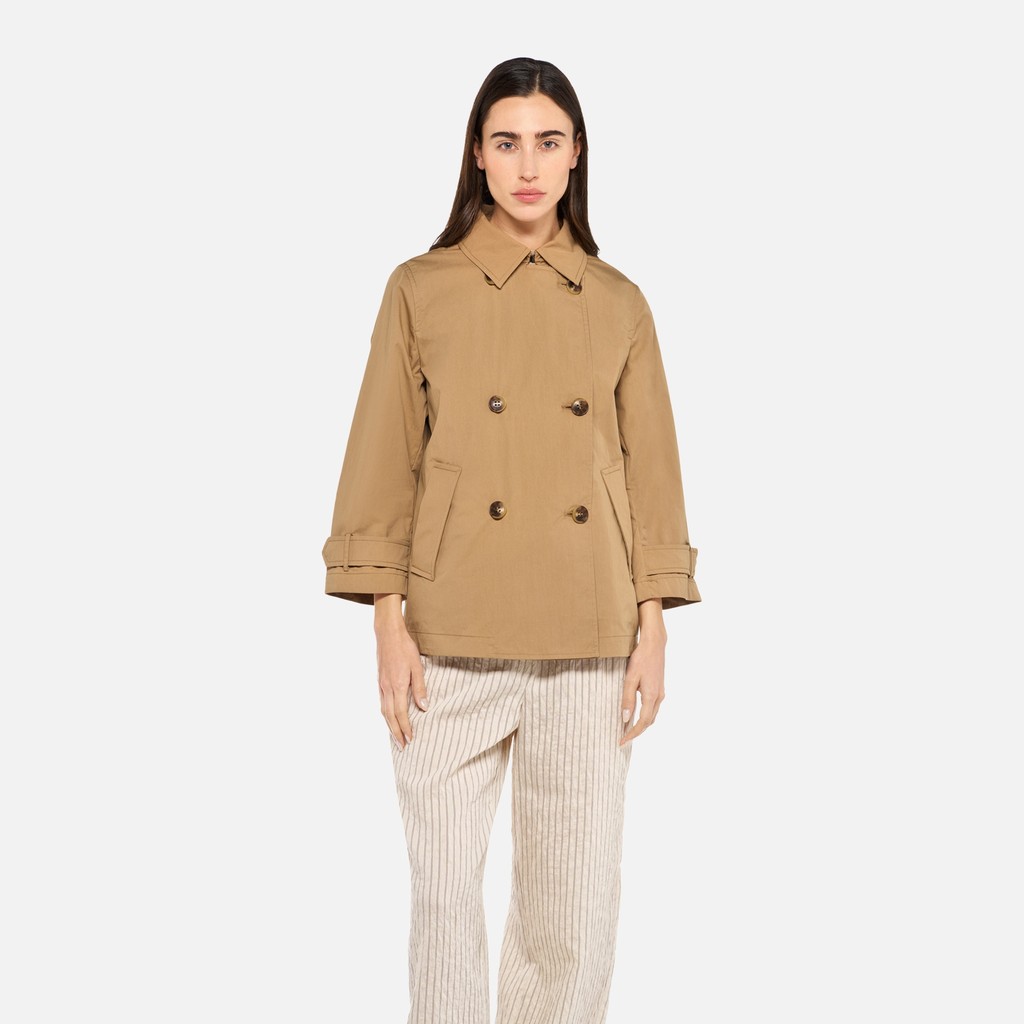 Trench court LAMPEDUSA FEMME Marron clair - image number 1 | GEOX
