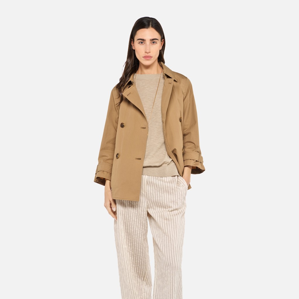 Trench court LAMPEDUSA FEMME Marron clair - image number 0 | GEOX