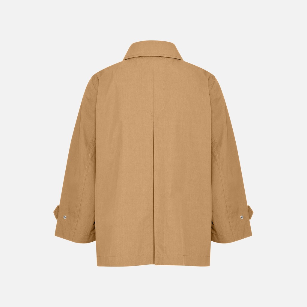 Short trench coat LAMPEDUSA WOMAN Tannin - image number 2 | GEOX