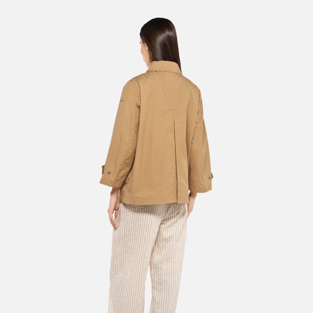 Trench court LAMPEDUSA FEMME Marron clair - image number 2 | GEOX