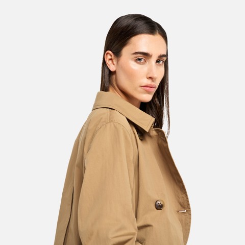 Trench court LAMPEDUSA FEMME Marron clair - image number 3 | GEOX