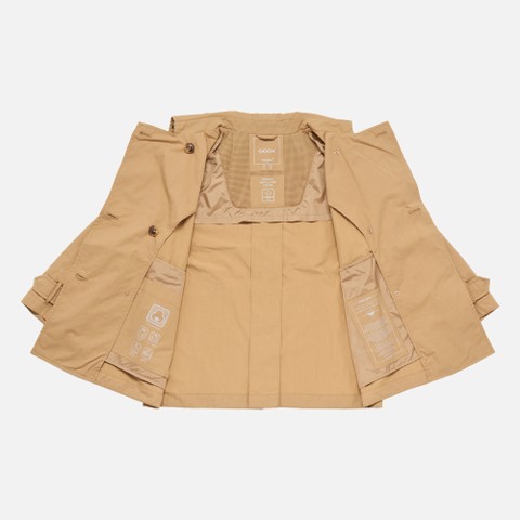 Trench court LAMPEDUSA FEMME Marron clair - image number 9 | GEOX