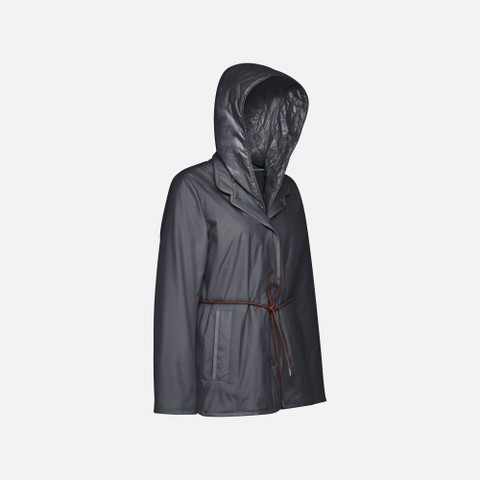 Jacket with hood PLUMMERY WOMAN Sky captain - image number 1 | GEOX
