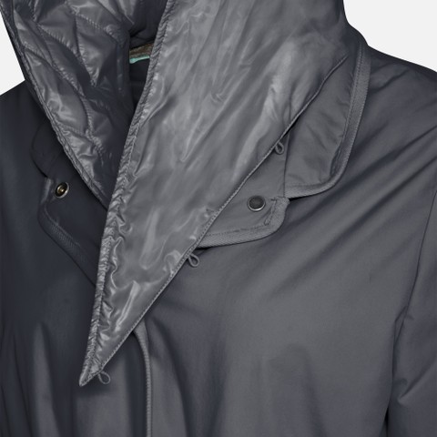 Jacket with hood PLUMMERY WOMAN Sky captain - image number 4 | GEOX