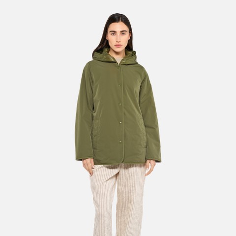 Jacket with hood PLUMMERY WOMAN Mayfly - image number 1 | GEOX