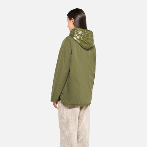 Jacket with hood PLUMMERY WOMAN Mayfly - image number 2 | GEOX