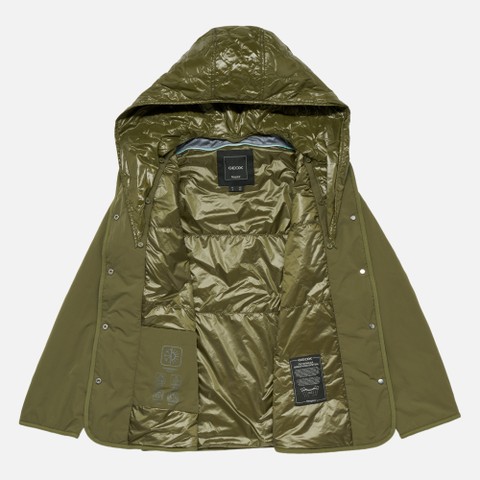 Veste &agrave; capuche PLUMMERY FEMME Vert olive - image number 5 | GEOX