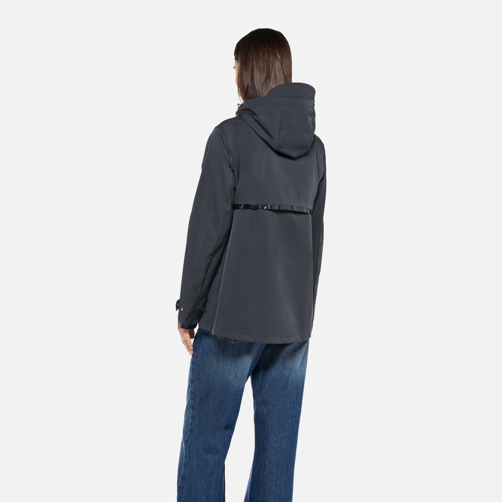 Parka court SPHERICA FEMME Bleu nuit - image number 2 | GEOX