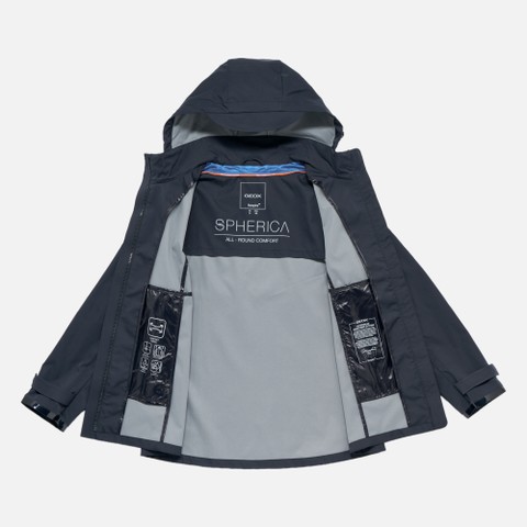 Parka court SPHERICA FEMME Bleu nuit - image number 9 | GEOX
