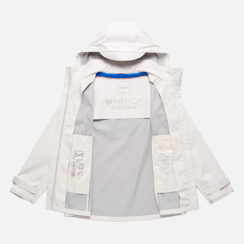 Short parka SPHERICA WOMAN Moonbeam - image number 9 | GEOX