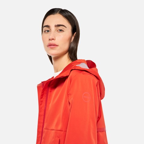 Parka court SPHERICA FEMME Rouge vif - image number 3 | GEOX