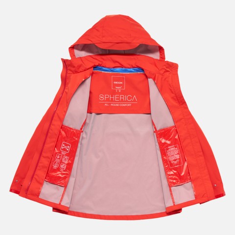 Parka court SPHERICA FEMME Rouge vif - image number 9 | GEOX
