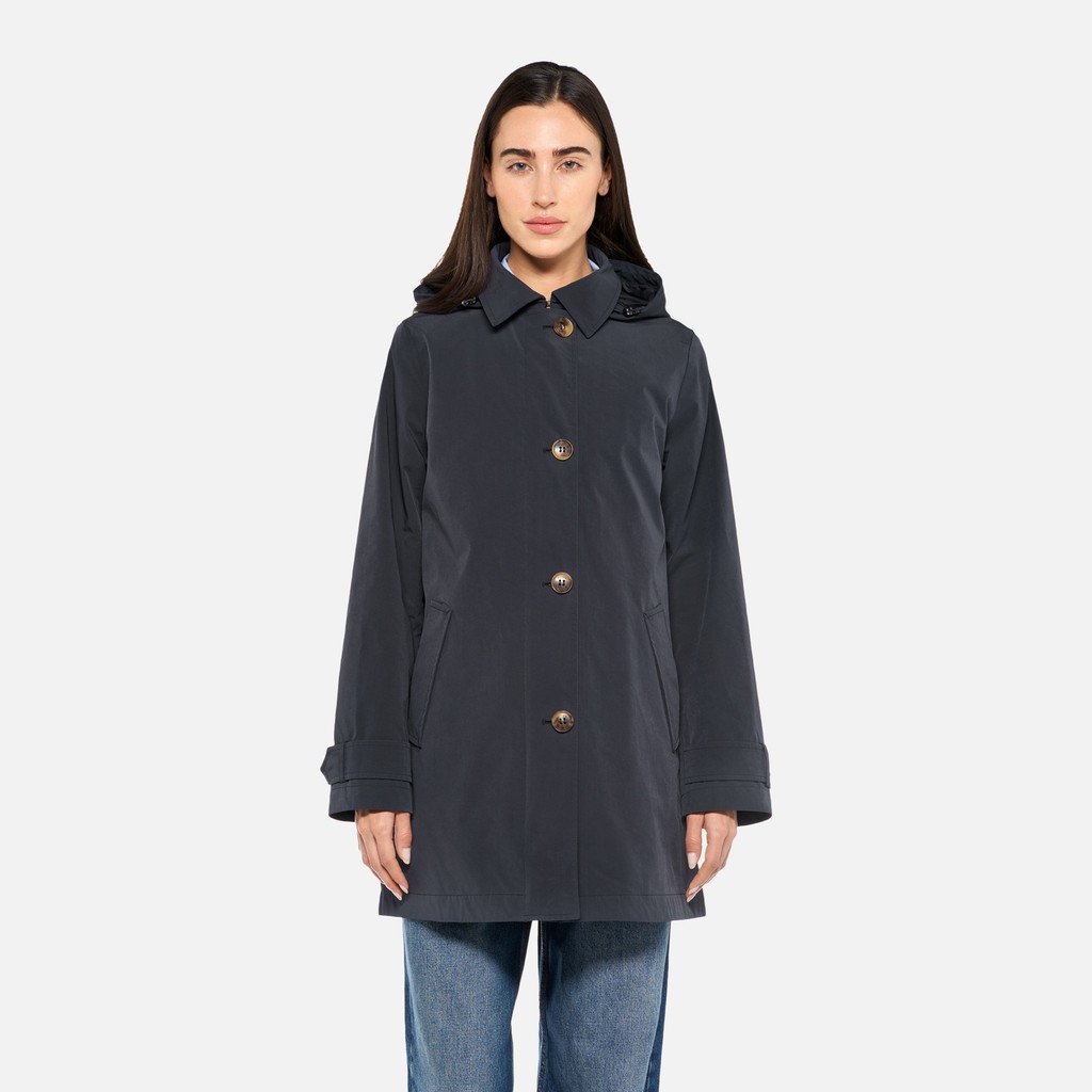Trench coat CLAUDIN FEMME Bleu nuit - image number 2 | GEOX