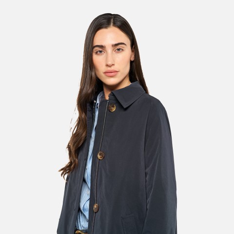 Trench coat CLAUDIN FEMME Bleu nuit - image number 4 | GEOX